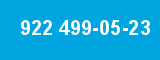 922 499-05-23 922 499-05-23